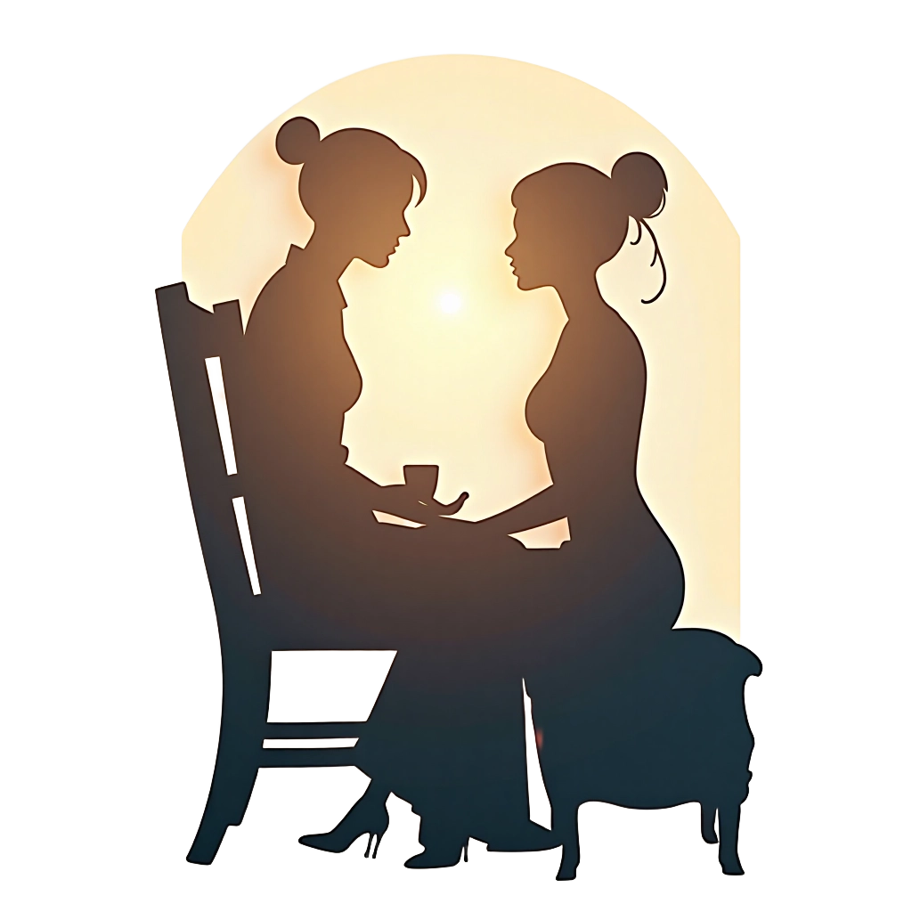 Silhouette of a Conversation